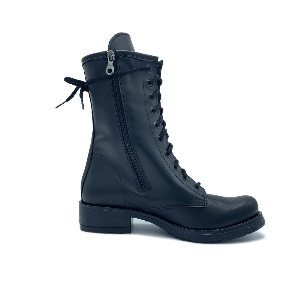 Art. 323 ANFIBIO CON CERNIERA IN VERA PELLE NERO