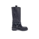 Art. 801 STIVALE IN VERA PELLE NERO CON CAVIGLIERA FISSA