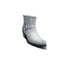 Art. 401 STIVALETTO IN VERA PELLE BIANCA CON CAVIGLIERA